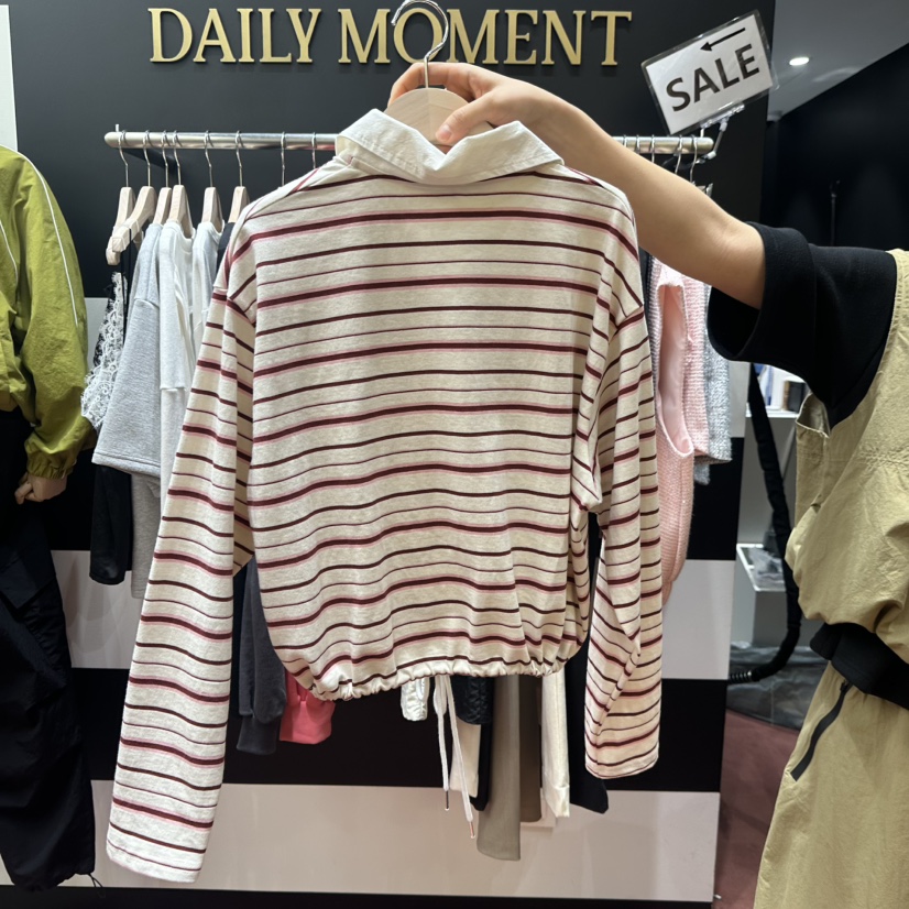 DAILY MOMENT韓國東大門代購女士新款熱賣推薦人氣長袖T恤DAILY MOMENT長袖T恤
