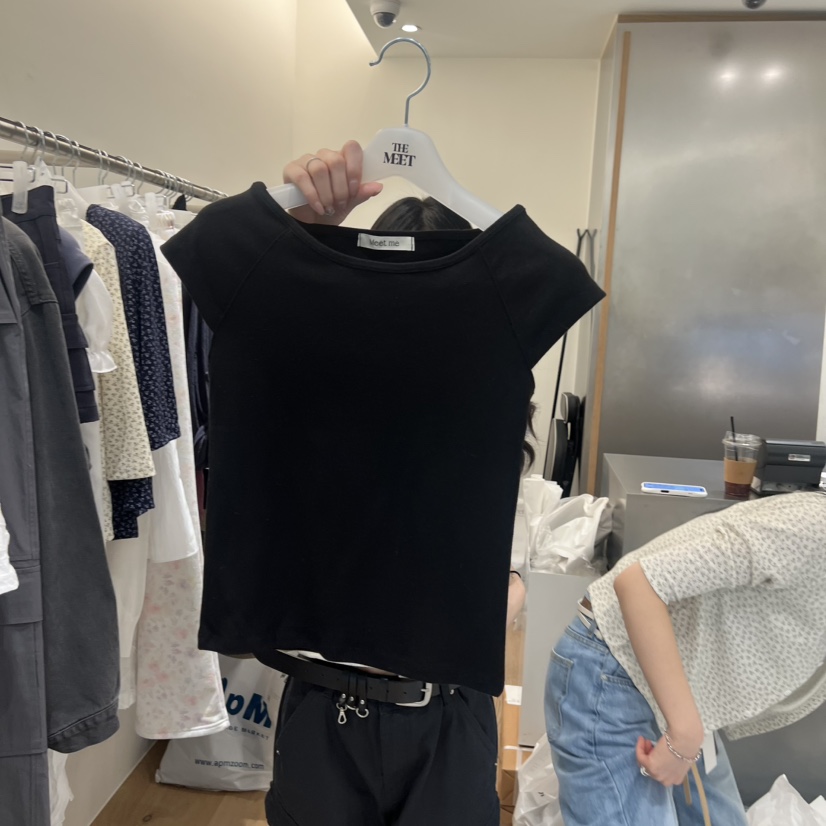 MEET ME韓國直郵女裝新品26春夏人氣休閑時尚推薦熱賣T恤MEET MET恤圖色2