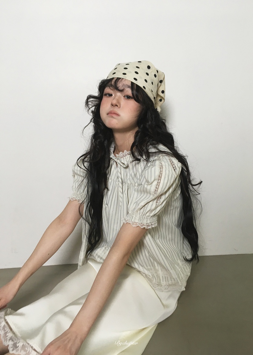 BY CHAPTER韓國直郵女裝新品熱賣26春夏推薦休閑襯衫蕾絲衫BY Chapter襯衫/蕾絲衫