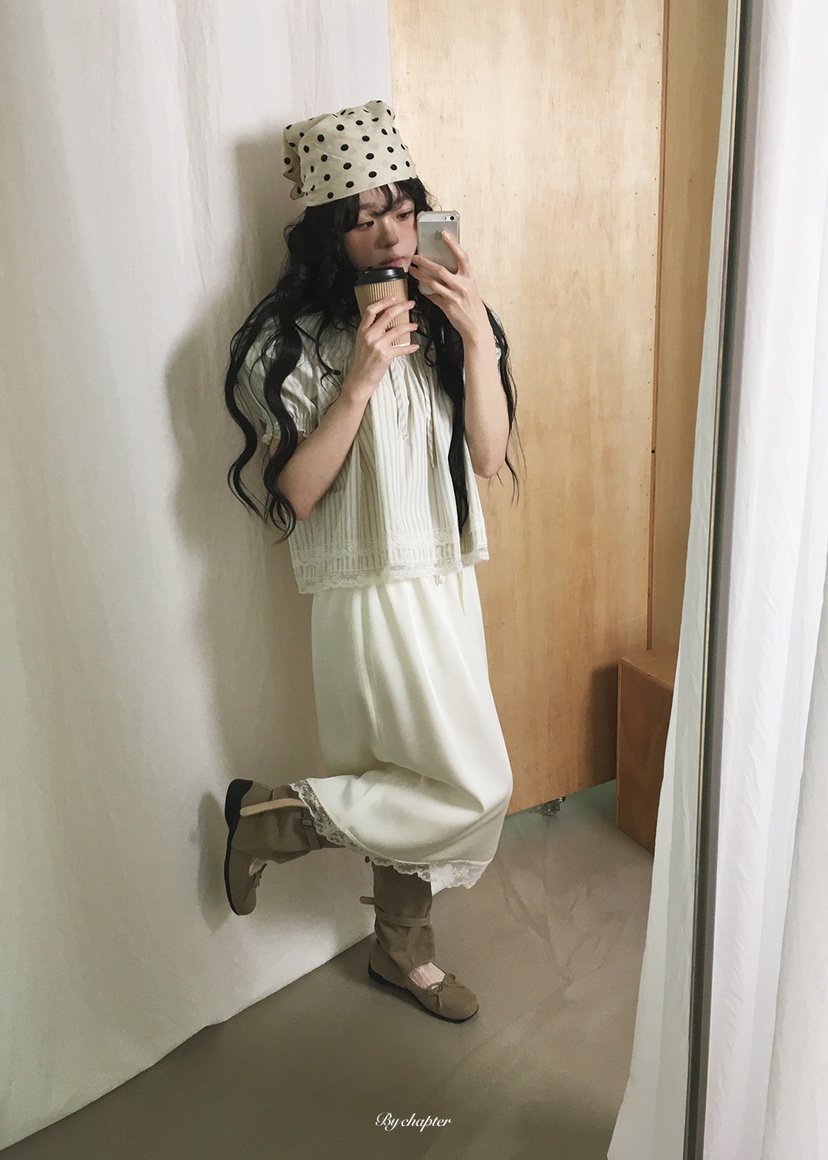 BY CHAPTER韓國直郵女裝新品熱賣26春夏推薦休閑襯衫蕾絲衫BY Chapter襯衫/蕾絲衫