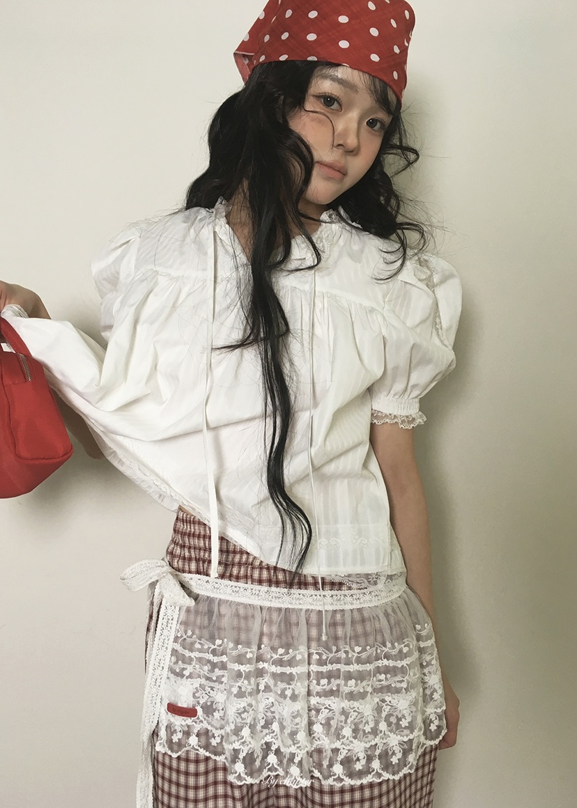 BY CHAPTER韓國直郵女裝新品熱賣26春夏推薦休閑襯衫蕾絲衫BY Chapter襯衫/蕾絲衫