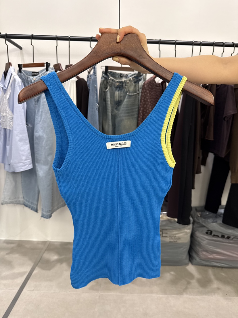 WATERMELON韓國直郵女裝新款26春夏熱賣職業吊帶背心天絲WATER MELON吊帶/背心圖色4