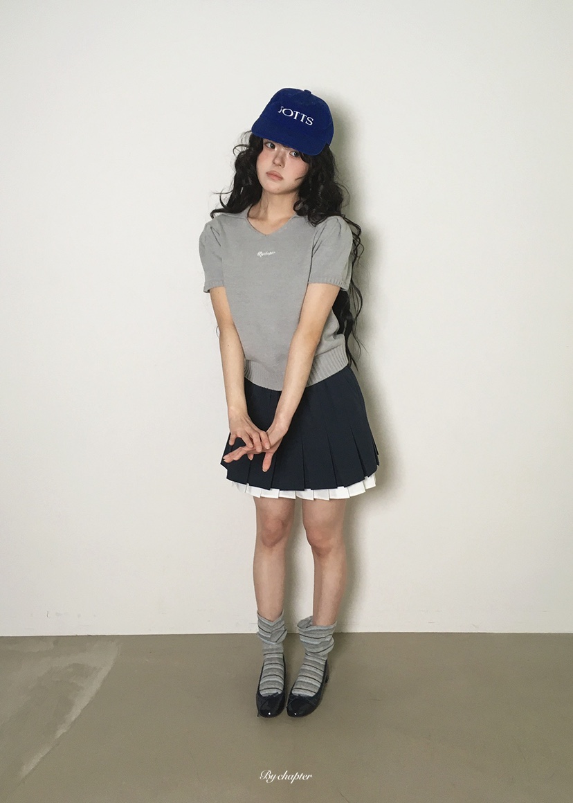 BY CHAPTER韓國代購女士新品職業26春夏熱賣人氣針織衫刺繡BY Chapter針織衫