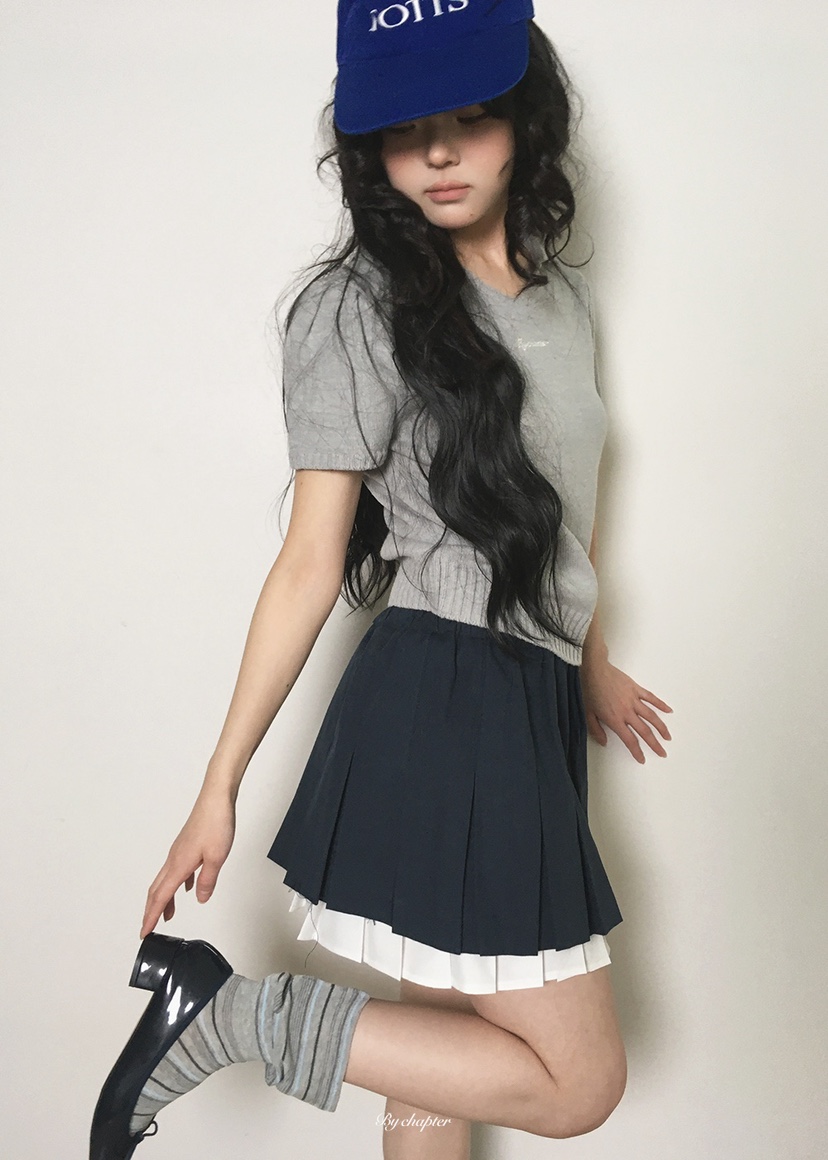 BY CHAPTER韓國代購女士新品職業26春夏熱賣人氣針織衫刺繡BY Chapter針織衫