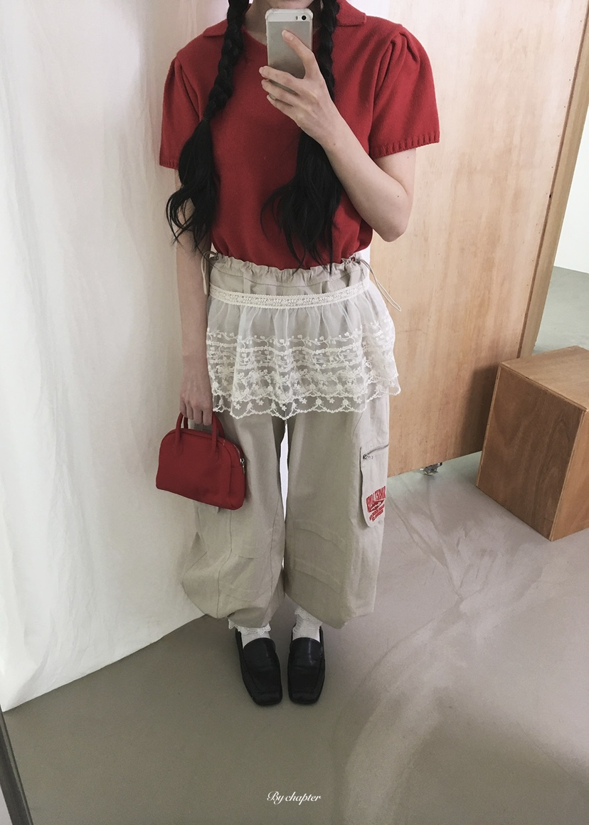 BY CHAPTER韓國代購女士新品職業26春夏熱賣人氣針織衫刺繡BY Chapter針織衫