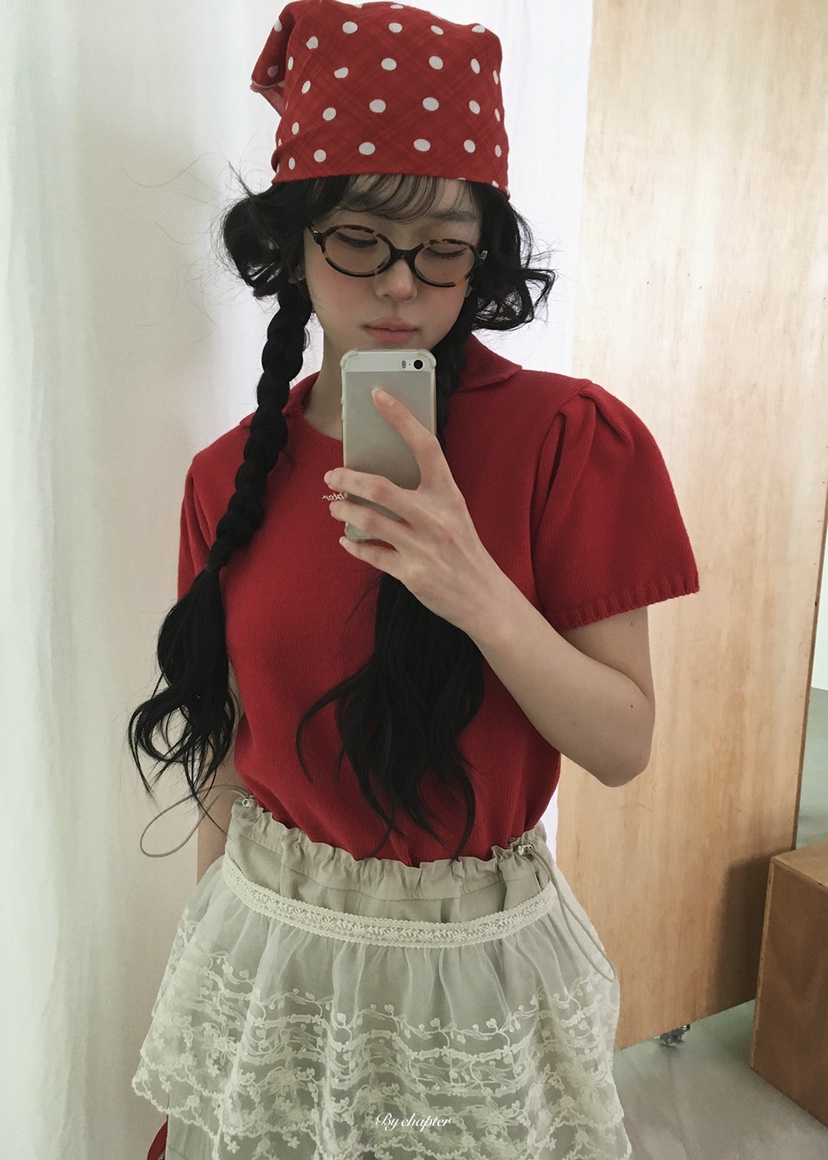 BY CHAPTER韓國代購女士新品職業26春夏熱賣人氣針織衫刺繡BY Chapter針織衫圖色4