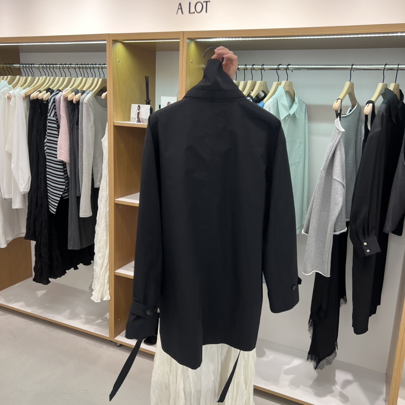ALOT韓國直郵實拍女裝新款職業推薦26春夏夾克含腰帶高領A LOT夾克