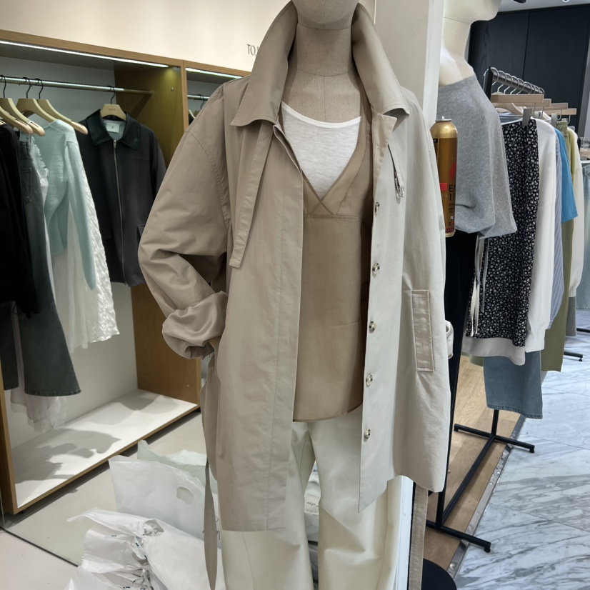 ALOT韓國直郵實拍女裝新款職業推薦26春夏夾克含腰帶高領A LOT夾克圖色1