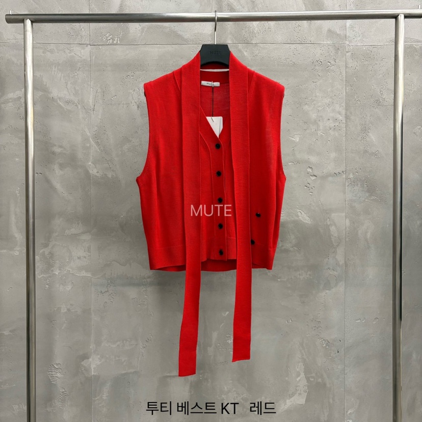 MUTE-P韓國直郵實拍女裝新款職業推薦人氣時尚馬甲含圍巾MUTE馬甲圖色2