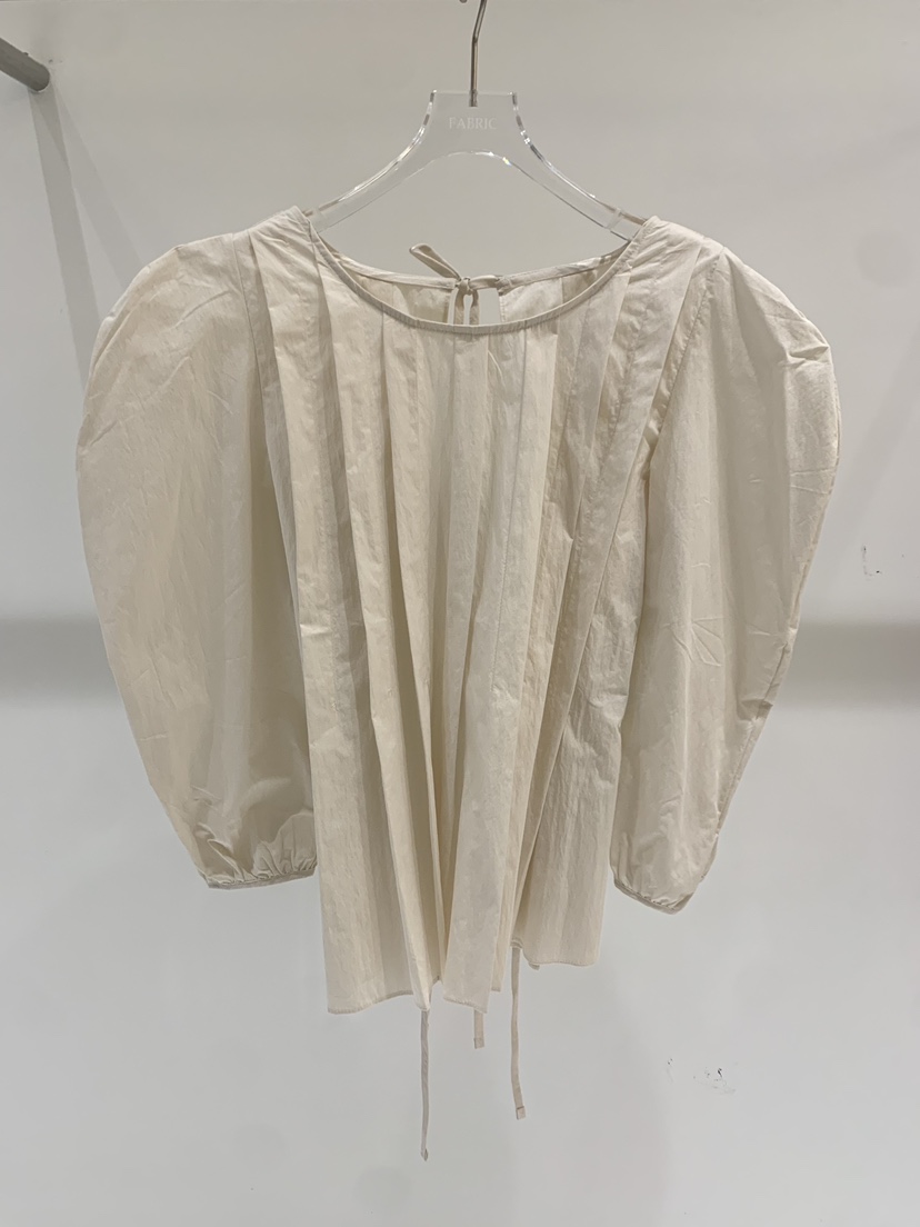 FABRIC韓國直郵實拍女裝新品人氣休閑26春夏襯衫蕾絲衫褶裥FABRIC襯衫/蕾絲衫圖色1