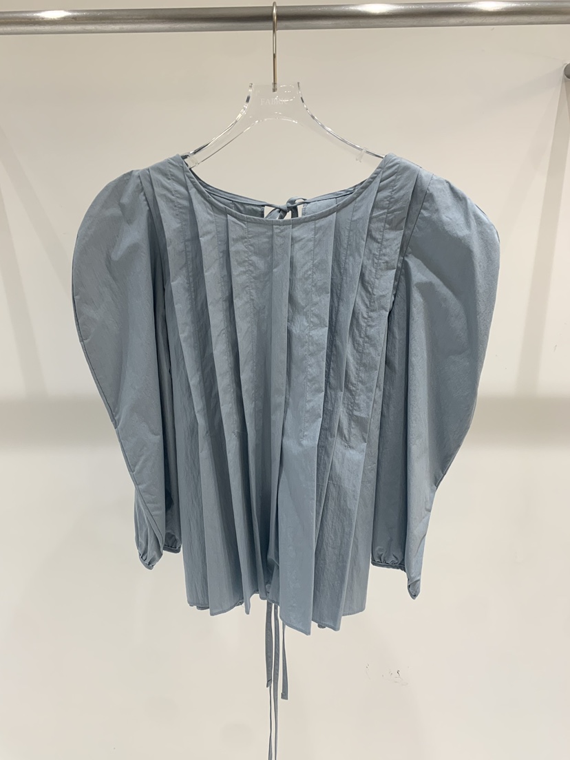 FABRIC韓國直郵實拍女裝新品人氣休閑26春夏襯衫蕾絲衫褶裥FABRIC襯衫/蕾絲衫圖色2