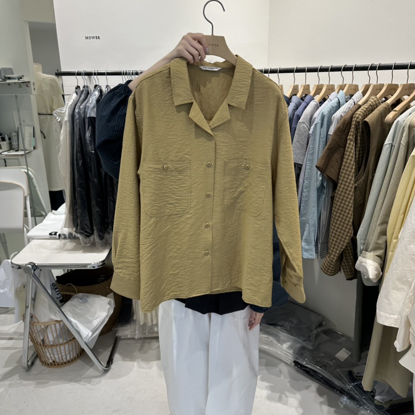 MOWER韓國東大門代購女士新款熱賣26春夏時尚人氣襯衫蕾絲衫MOWER襯衫/蕾絲衫圖色2