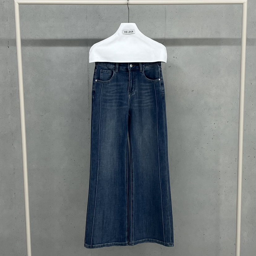 HELDER-P韓國直郵女裝新款人氣時尚熱賣26春夏牛仔褲喇叭形HELDER牛仔褲圖色1