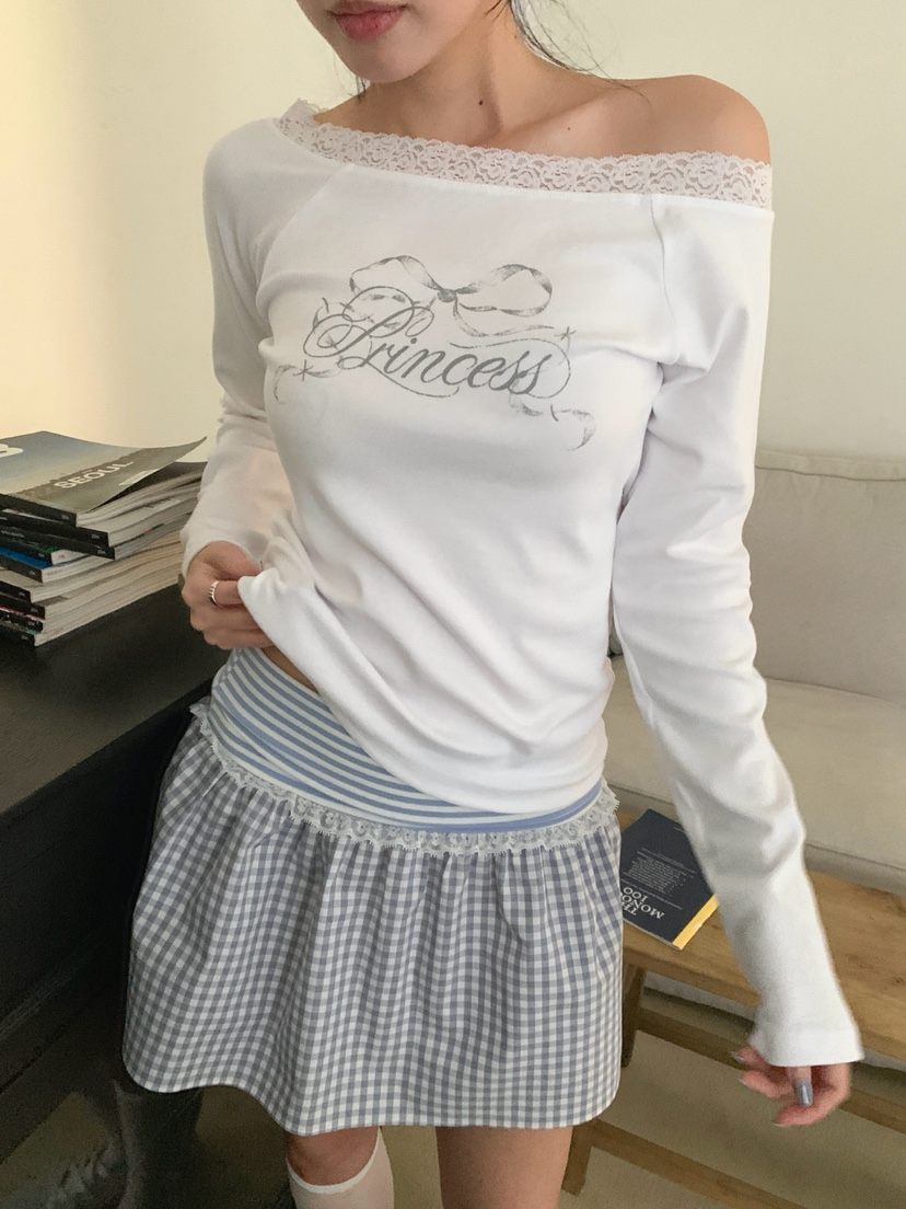 MORE THAN-P韓國代購女裝新品人氣休閑時尚長袖T恤含脖帶MORE THAN長袖T恤