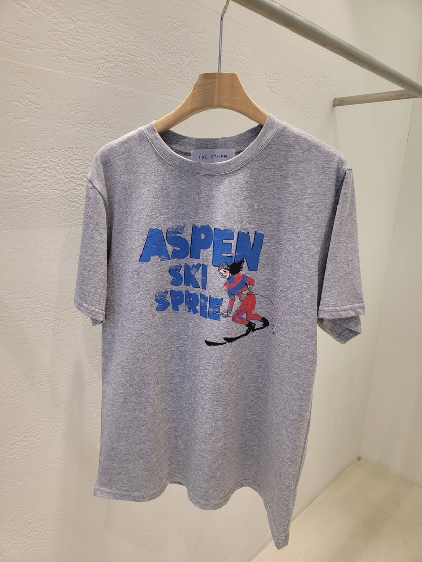 THE OTHER韓國直郵實拍女裝新品26春夏人氣熱賣職業休閑T恤THE OTHERT恤圖色2