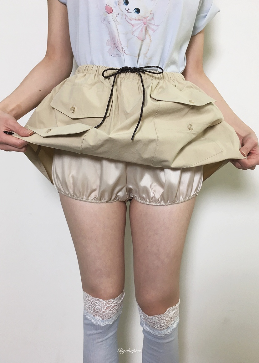 BY CHAPTER韓國東大門直郵女裝新款熱賣休閑職業短裙口袋BY Chapter短裙