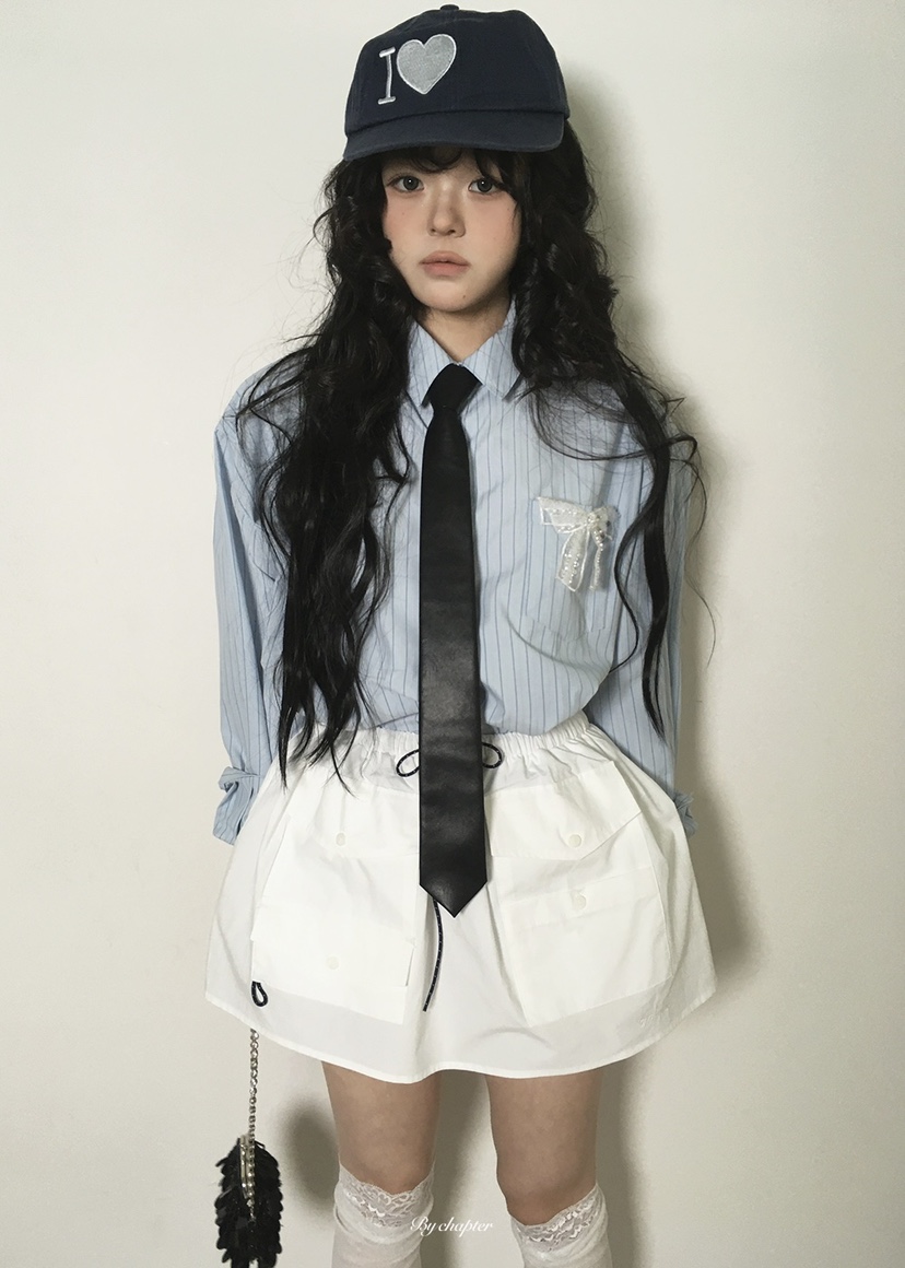 BY CHAPTER韓國東大門直郵女裝新款熱賣休閑職業短裙口袋BY Chapter短裙