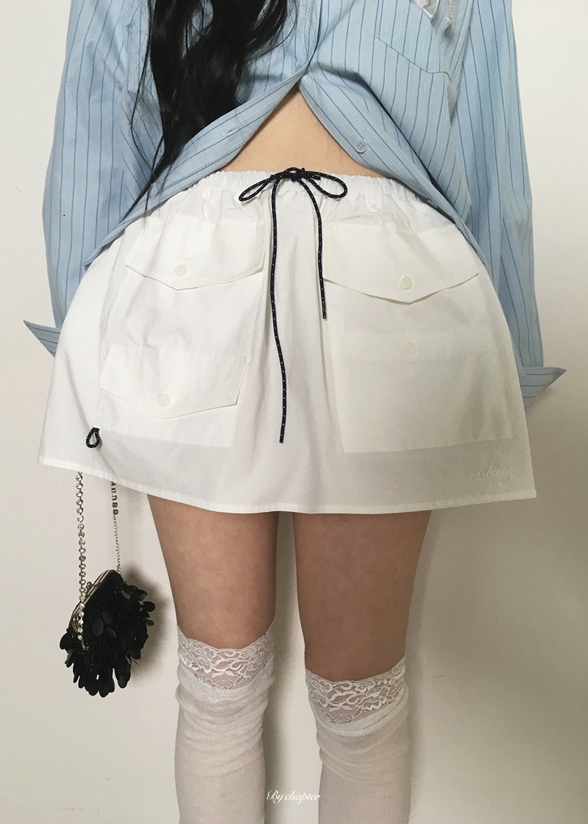 BY CHAPTER韓國東大門直郵女裝新款熱賣休閑職業短裙口袋BY Chapter短裙圖色2