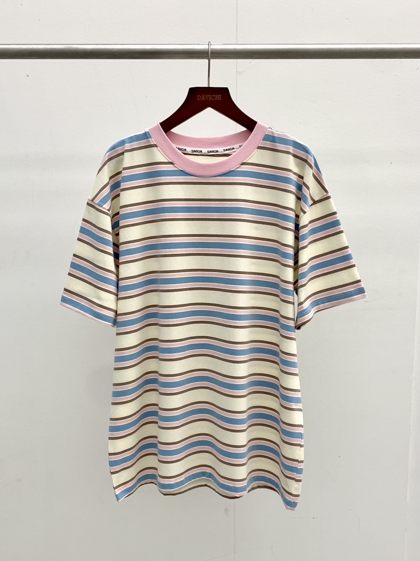 DAVICHI/D.SECOND韓國代購女裝新品推薦職業T恤寬松條紋DAVICHI/D.SECONDT恤圖色1