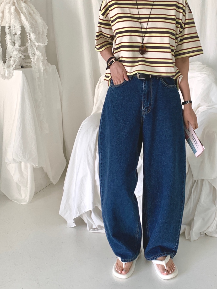 DAVICHI/D.SECOND韓國東大門直郵女士新品職業牛仔褲含隨機腰帶DAVICHI/D.SECOND牛仔褲