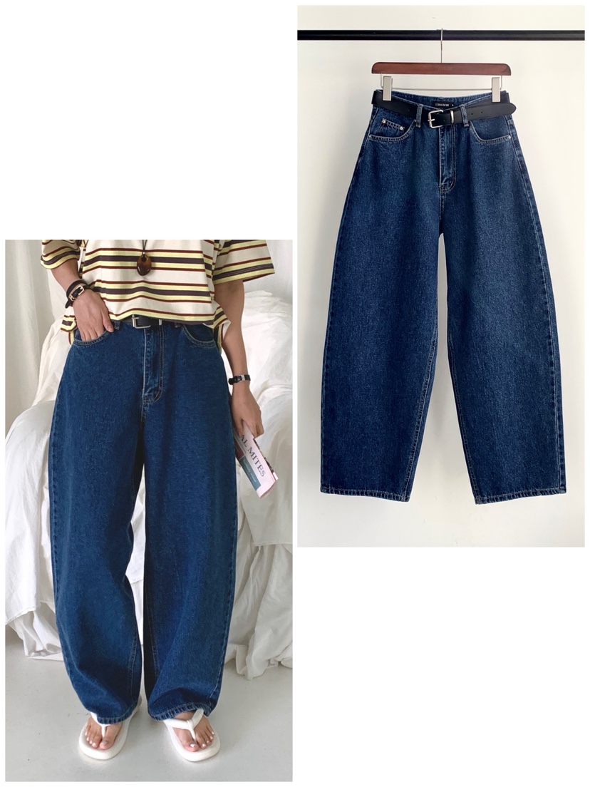 DAVICHI/D.SECOND韓國東大門直郵女士新品職業牛仔褲含隨機腰帶DAVICHI/D.SECOND牛仔褲