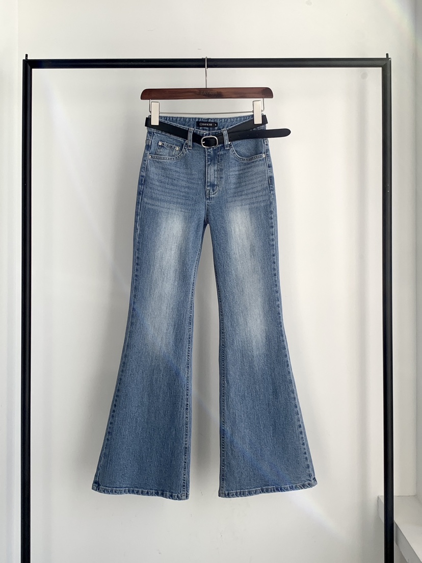 DAVICHI/D.SECOND韓國直郵實拍女士新款休閑牛仔褲含隨機腰帶DAVICHI/D.SECOND牛仔褲圖色1