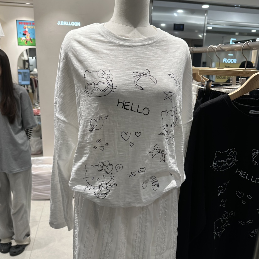 J.BALLOON韓國東大門直郵女士新款人氣時尚職業休閑長袖T恤J.BALLOON長袖T恤圖色1