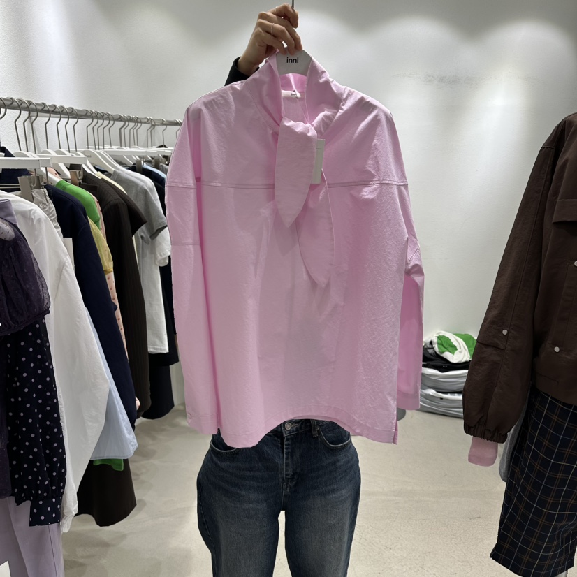 INNI韓國代購女裝新款休閑時尚熱賣26春夏推薦襯衫蕾絲衫inni襯衫/蕾絲衫圖色1