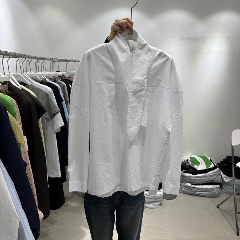 INNI韓國代購女裝新款休閑時尚熱賣26春夏推薦襯衫蕾絲衫inni襯衫/蕾絲衫圖色2