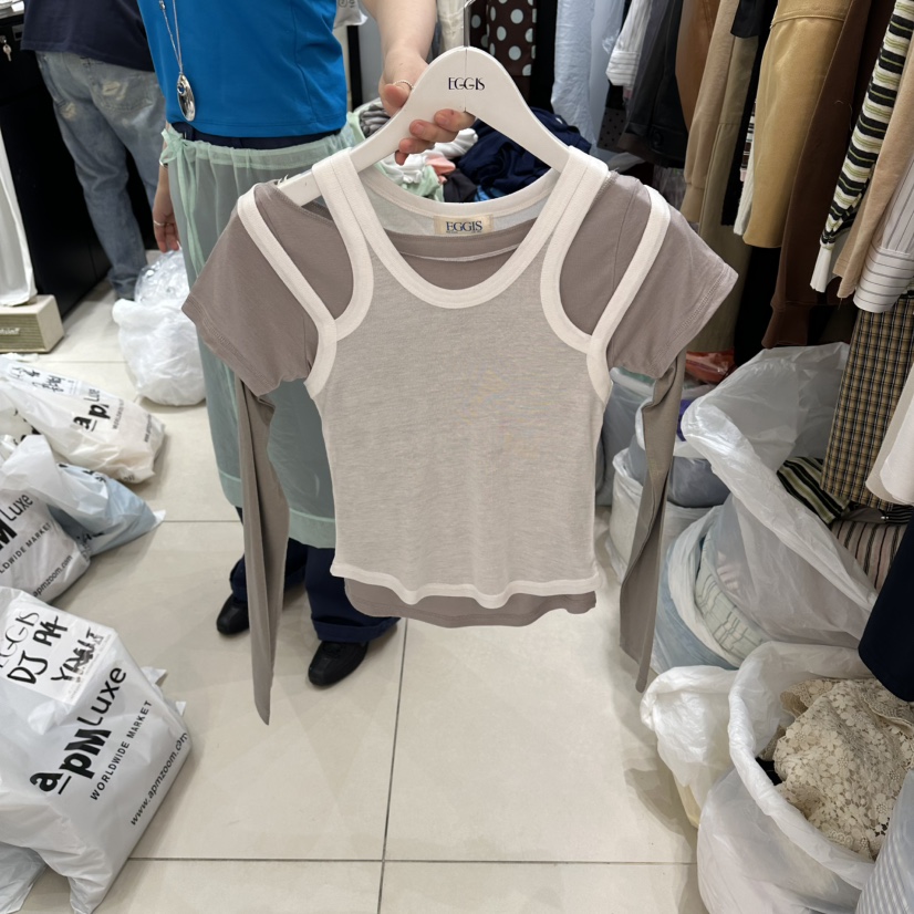 EGG IS韓國直郵實拍女士新款人氣休閑時尚26春夏套裝兩件套EGG IS套裝圖色1