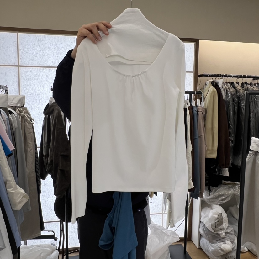 FLAT韓國直郵女士新款人氣26春夏推薦熱賣時尚休閑長袖T恤FLAT長袖T恤