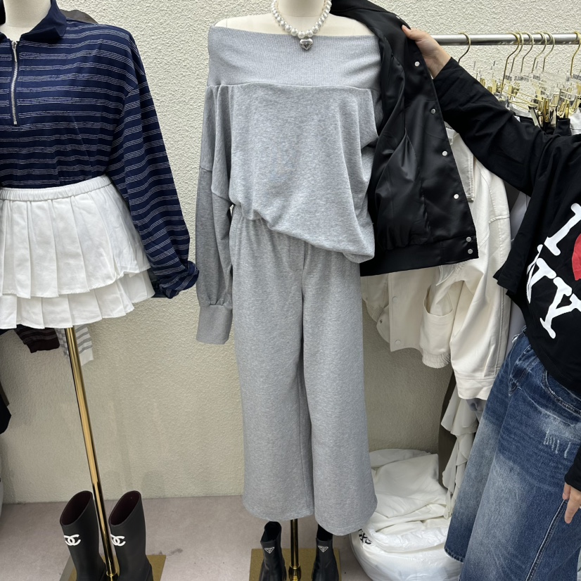 DRAWING韓國東大門代購女士新款職業推薦熱賣套裝兩件套套裝DRAWING套裝圖色1