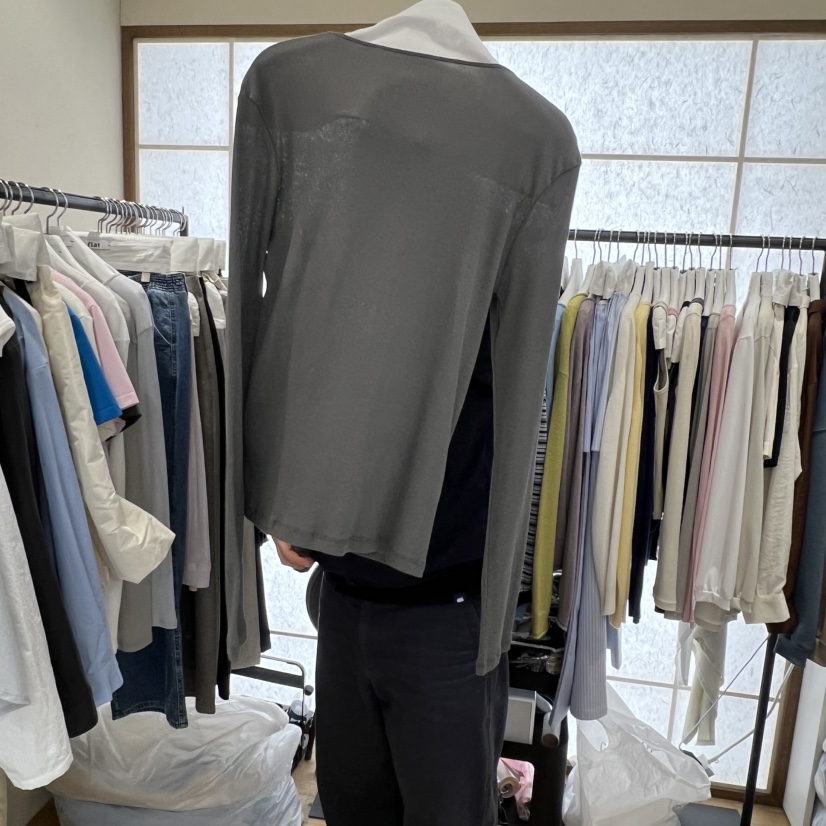 FLAT韓國東大門直郵女裝新品推薦職業人氣26春夏熱賣長袖T恤FLAT長袖T恤