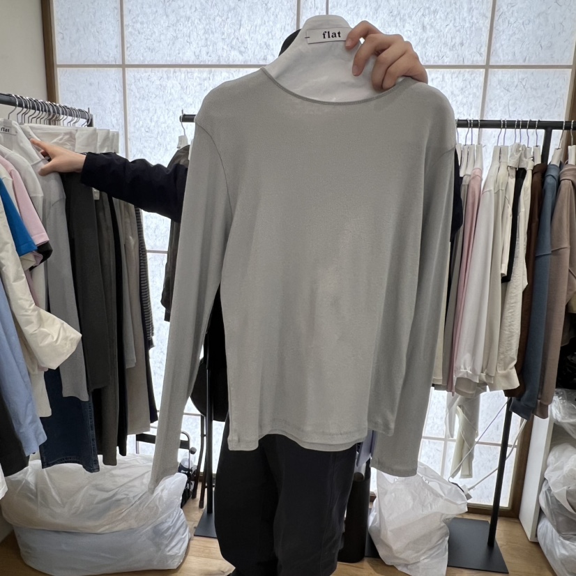 FLAT韓國東大門直郵女裝新品推薦職業人氣26春夏熱賣長袖T恤FLAT長袖T恤圖色2