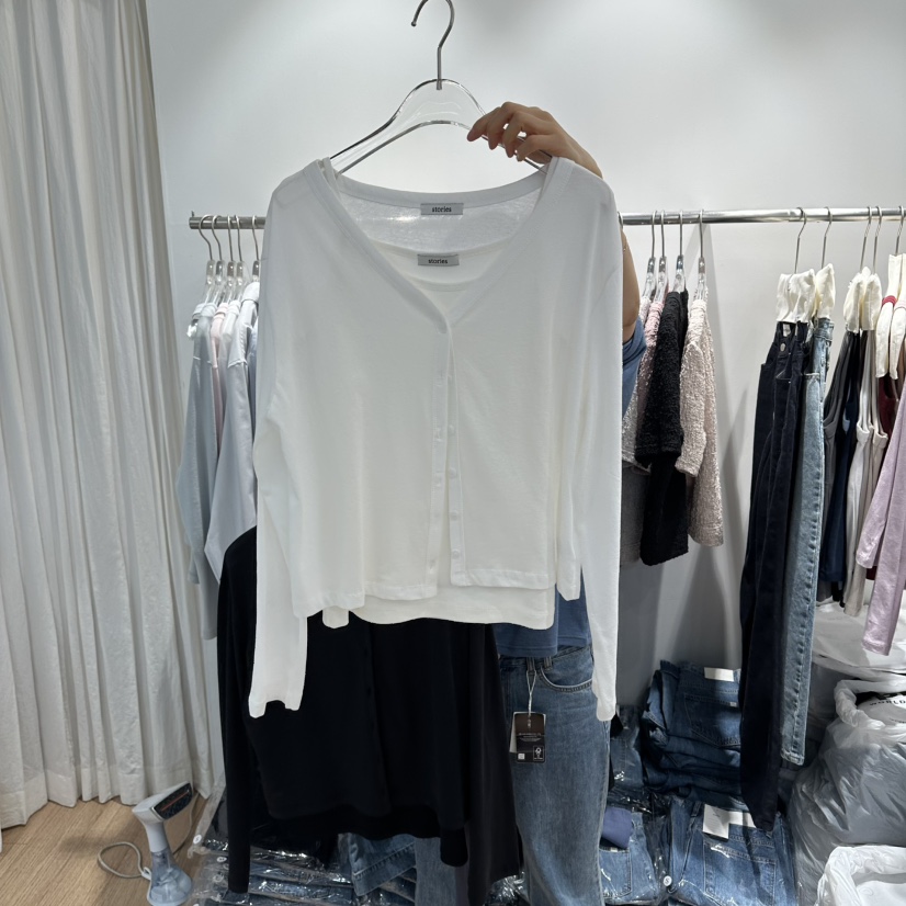 STORIES韓國直郵實拍女裝新品26春夏推薦職業休閑套裝棉布STORIES套裝圖色1