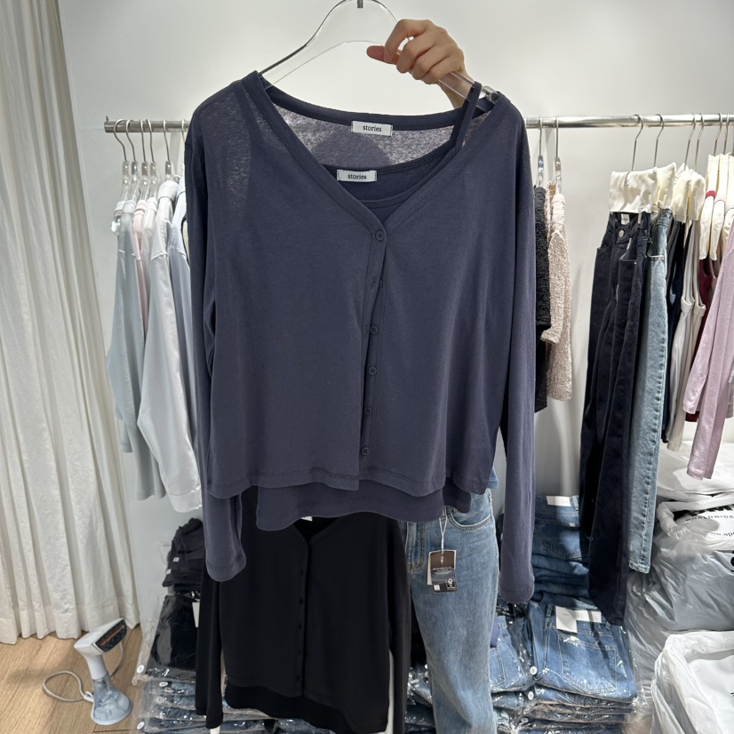 STORIES韓國直郵實拍女裝新品26春夏推薦職業休閑套裝棉布STORIES套裝圖色4