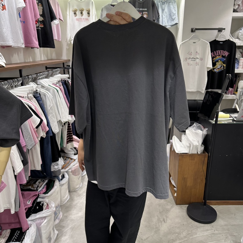 EVE韓國直郵實拍女士新款時尚人氣26春夏職業休閑T恤蕾絲EVET恤