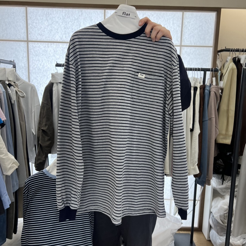 FLAT韓國直郵女裝新款職業休閑人氣26春夏推薦時尚長袖T恤FLAT長袖T恤圖色1