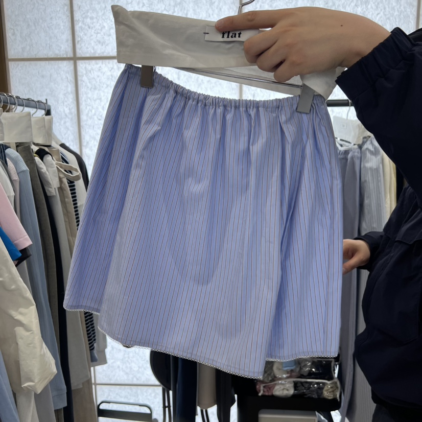 FLAT韓國代購女士新款推薦職業休閑熱賣時尚26春夏人氣短裙FLAT短裙圖色1