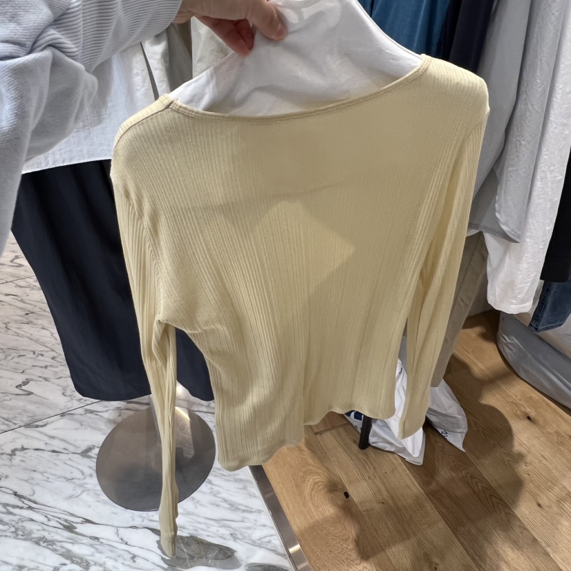 FLAT韓國直郵實拍女士新款26春夏職業人氣時尚熱賣長袖T恤FLAT長袖T恤