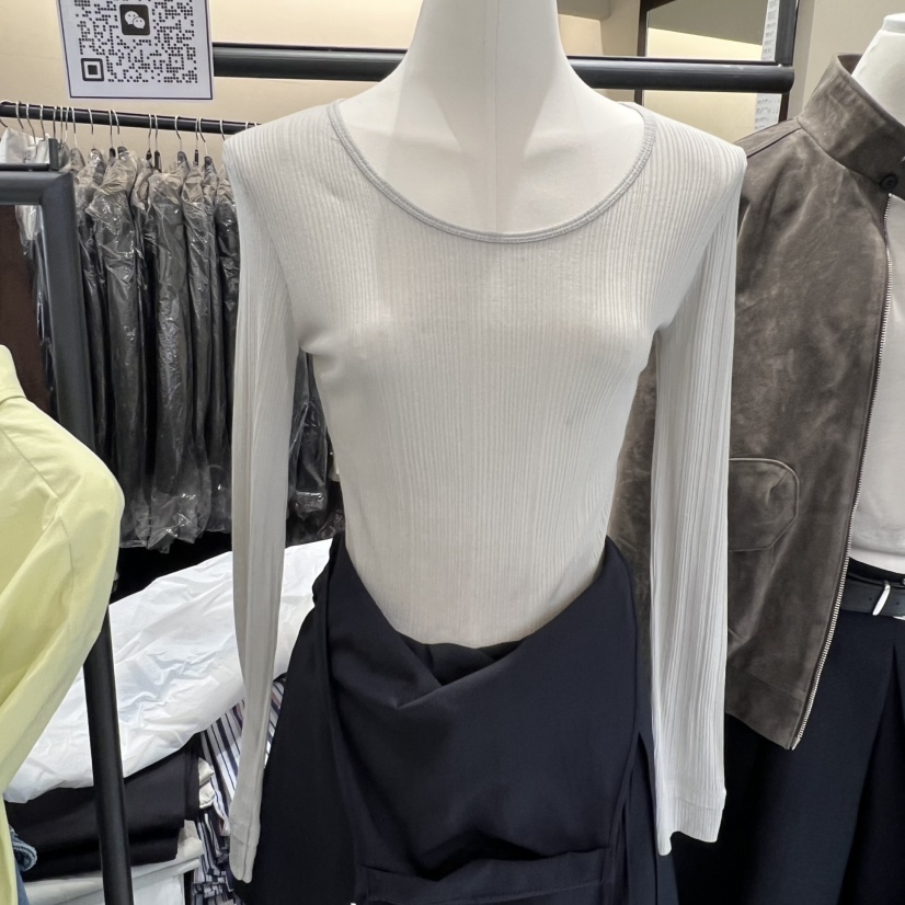 FLAT韓國直郵實拍女士新款26春夏職業人氣時尚熱賣長袖T恤FLAT長袖T恤圖色4