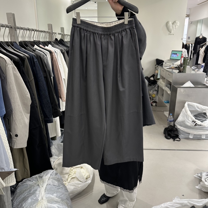 DIARRA韓國東大門直郵女裝新款推薦時尚休閑熱賣26春夏休閑褲DIARRA休閑褲圖色2墨色