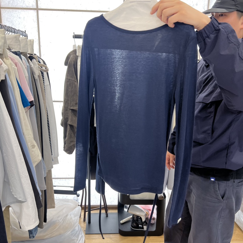 FLAT韓國代購女裝新款26春夏時尚人氣職業休閑推薦長袖T恤FLAT長袖T恤圖色2