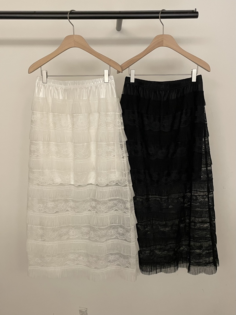 BOLD-A韓國直郵女裝新品職業推薦人氣熱賣26春夏長裙蕾絲花RE BOLD長裙