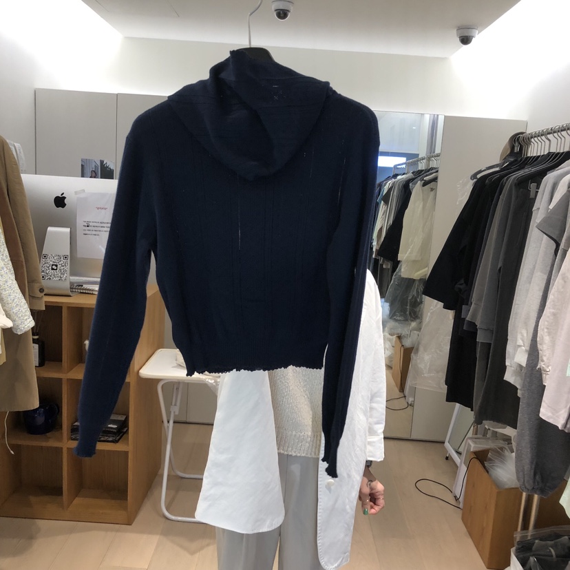 THE STARDUST韓國東大門直郵女裝新品休閑長袖T恤開衫連帽鏤空THE STARDUST長袖T恤