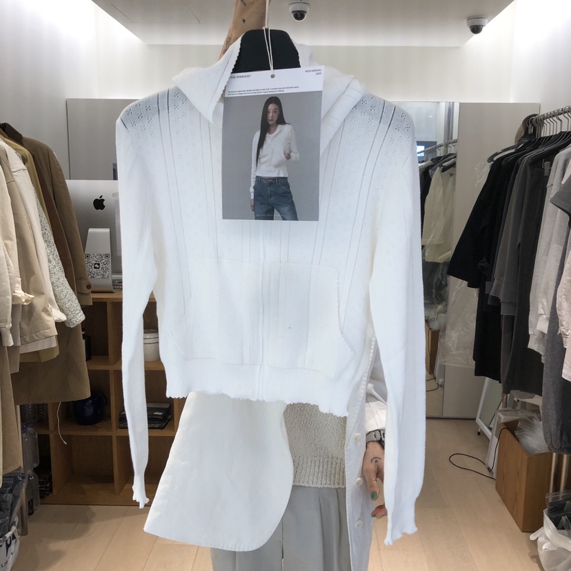 THE STARDUST韓國東大門直郵女裝新品休閑長袖T恤開衫連帽鏤空THE STARDUST長袖T恤圖色2