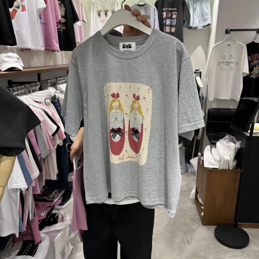 EVE韓國東大門直郵女裝新品休閑職業26春夏時尚人氣推薦T恤EVET恤圖色1