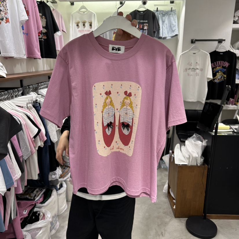 EVE韓國東大門直郵女裝新品休閑職業26春夏時尚人氣推薦T恤EVET恤圖色2