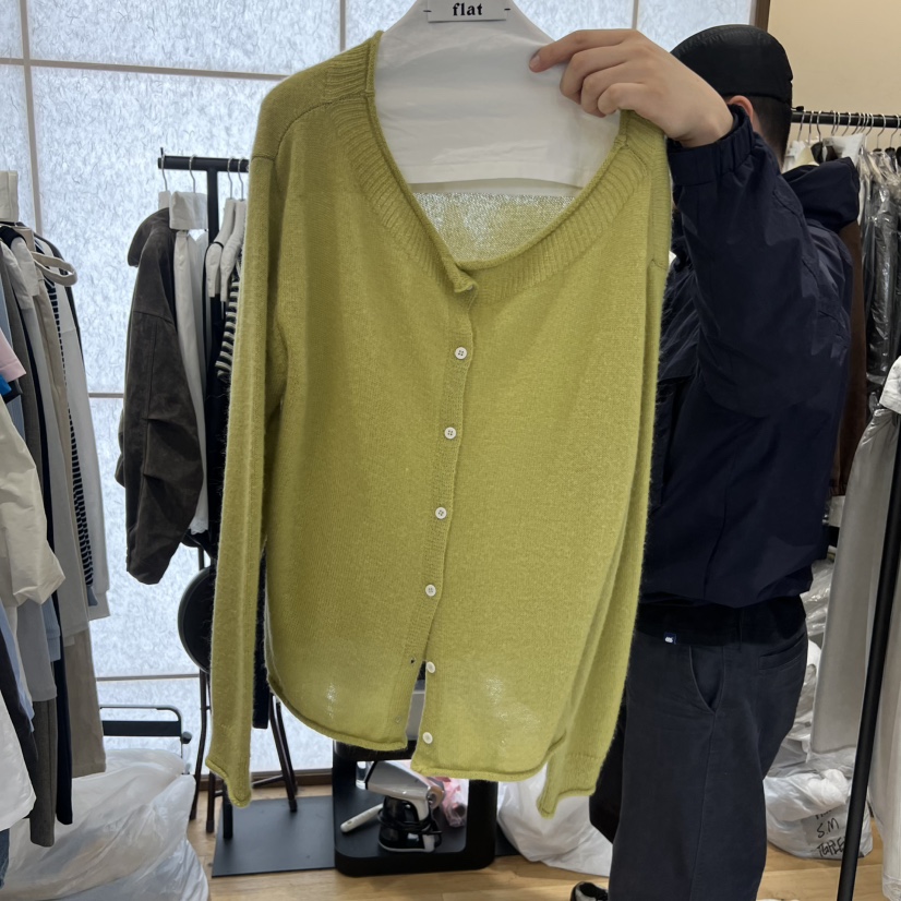 FLAT韓國代購女裝新品熱賣休閑26春夏人氣推薦針織衫開衫FLAT針織衫圖色2