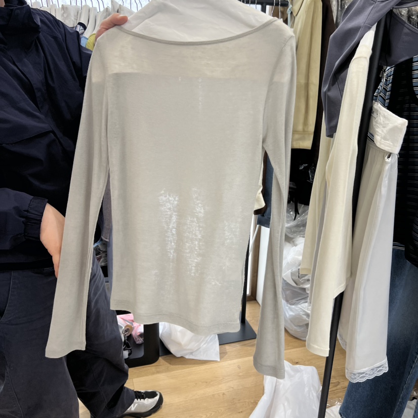 FLAT韓國直郵女士新品熱賣推薦人氣26春夏休閑職業長袖T恤FLAT長袖T恤圖色3